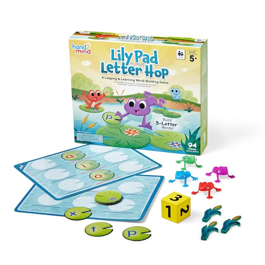 hand2mind Leapin' Lily Pads Letter Hop CVC Game Set
